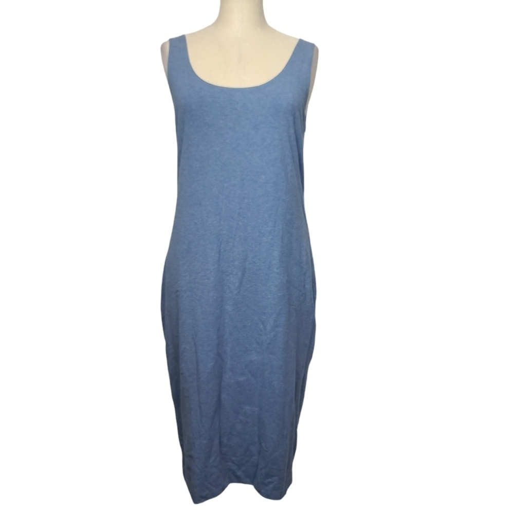 Peruvian Connection Blue Sleeveless Dress M